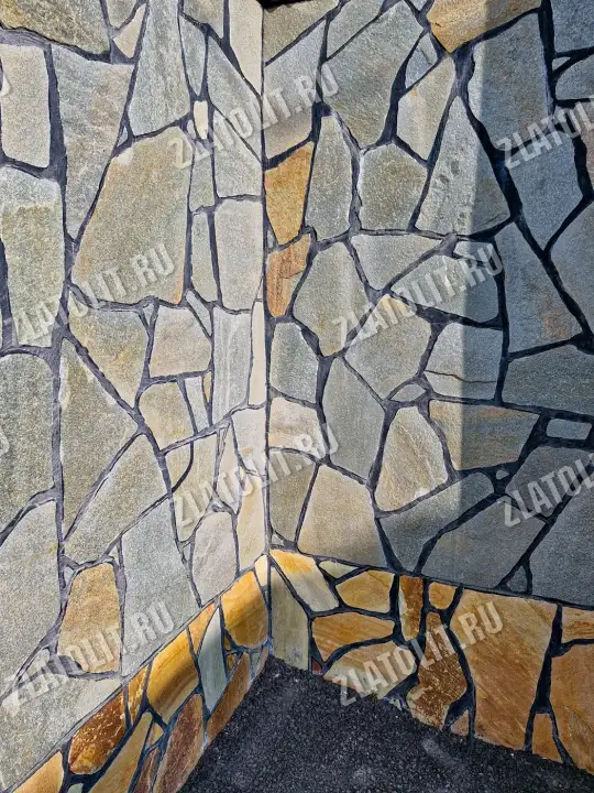 плитняк златолит Серебро для облицовки в наличии от производителя